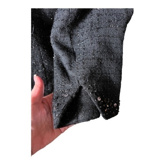 Victor Costa Women’s Occasion Jacket Size S Black Sequins and Beads‎ - Picture 5 of 7